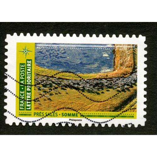 Timbre Oblitéré Prés Salés-Somme,France,La Poste,Lettre Prioritaire