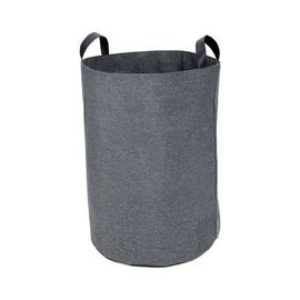 Panier à linge polyester gris Ø40 x 55 cm - TS
