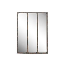 Miroir industriel 3 bandes avec rivets 60x80cm - Taille unique