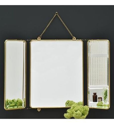 Miroir de barbier 3 faces -x 55.5 cm - Taille unique