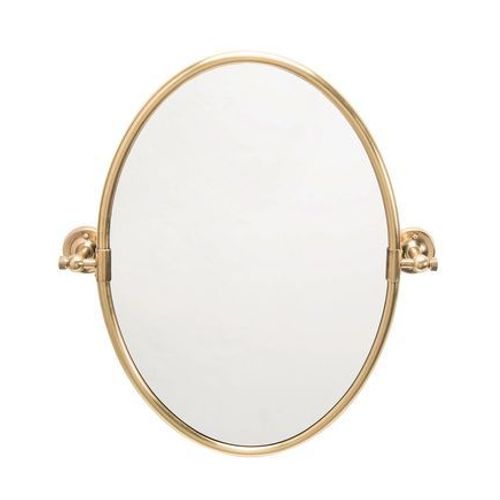 Miroir ovale pivotant en laiton - Taille unique