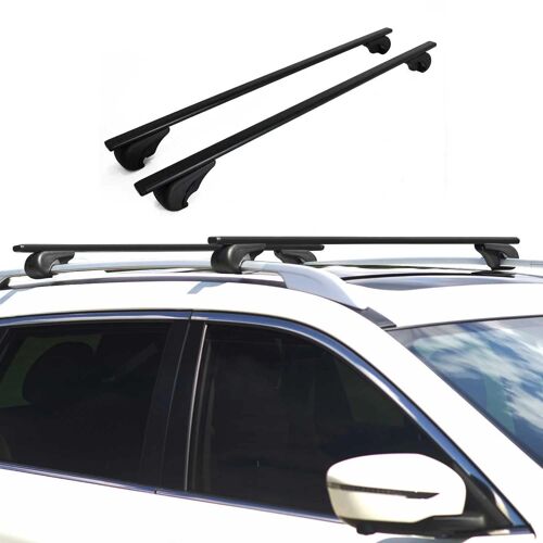 Barres De Toit Transversales Pour Peugeot 407 2004-2011 Fer Noir