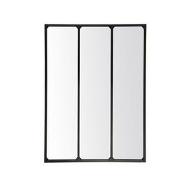 Miroir industriel 3 bandes avec rivets 90x120cm - Taille unique