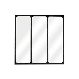 Miroir industriel métal noir 70x70cm - Taille unique
