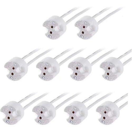 Kal-Bin-Pin Base De 10 Pièces, Connecteur Mr16,G4,Gu5.3, Gz4, Mr11,12v Halogène Incandescent Led Douille De Lampe, Base En Céramique