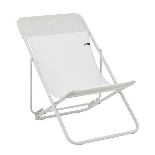 Sdraio Maxi Transat Batyline Beige Segale Lafuma Giardino Esterno