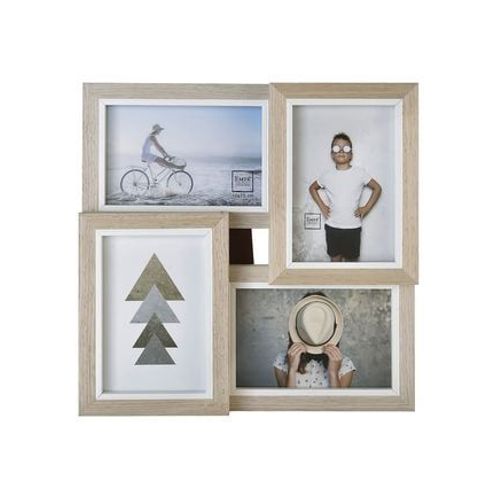 Cadre multivues bois et blanc 30x30cm - Taille unique