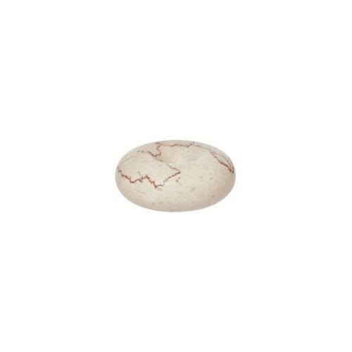 Bougeoir blanc en marbre Ø10xH4cm - Taille unique