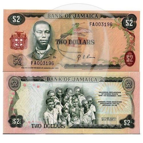 Billet Jamaique 2 Dollar