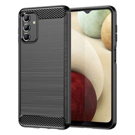 Coque Pour Samsung Galaxy A13 4g / 5g / A04s - Housse Etui Silicone Gel Carbone + Verre Trempe - Bleu Fonce