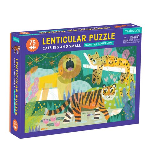 Puzzle 75p Petits Gros Chat Lenticulaire