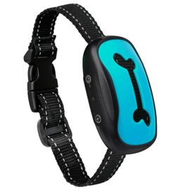 Dispositif Anti-Aboiement Pour Chien De Compagnie,Collier D'entraînement Pour Chiens,Rechargeable Par Usb,Anti-Aboiement Ultrasonique,Vibration.Bone Blue.