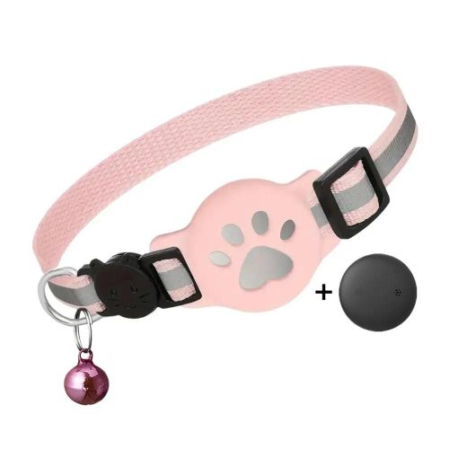 Collier Localisateur Pour Chat,Léger Et Réglable,Suivi Gps En Temps Réel,Bandes Réfléchissantes Extérieures Pour La Sécurité Nocturne,Améliore La Sécurité Des Animaux De Compag.Scarlet.