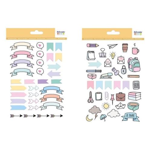 2 Planches De Décalcomanies Pour Planner - Bureau & Bannières