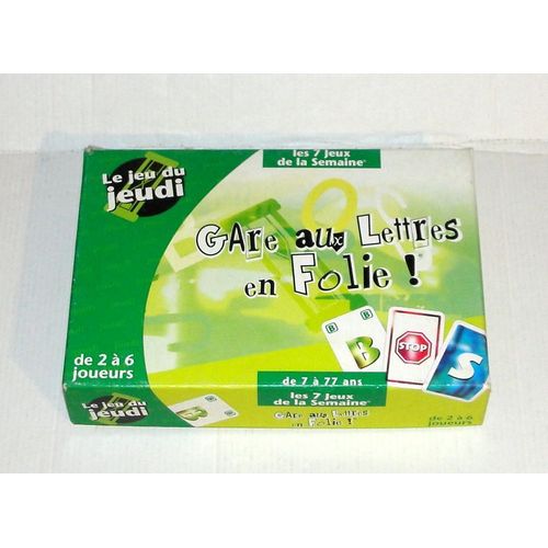 Gare Aux Lettres En Folie Le Jeu Du Jeudi Defifoo