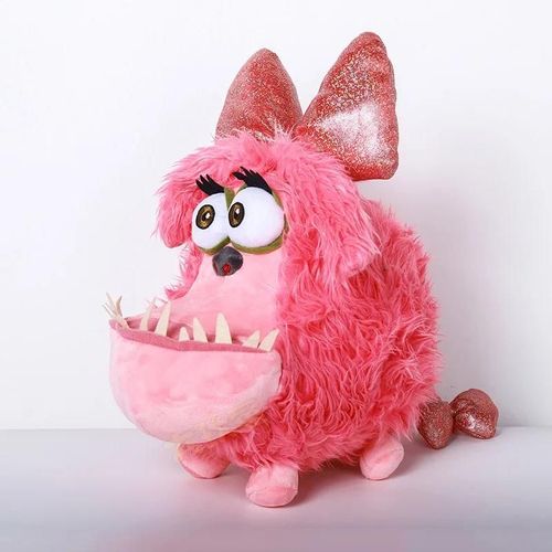 Version De Haute Qualité Gru Chien En Peluche Poupée Pokemon Supérieur À Cheveux Longs Noir Kyle Chien Mignon Cheveux Longs Rose Chien Poupée Filles Jouet.Pink Gru.25Cm