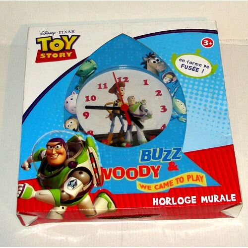 horloge toy story buzz et woody en forme de fusee disney pixar