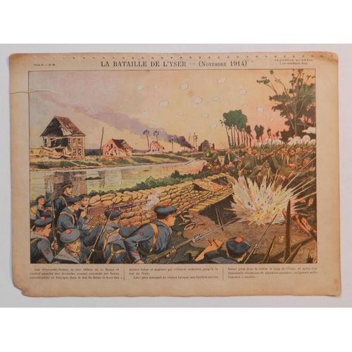 Affiche La Bataille De L'yser Nov 1914 (Imagerie Quantin)