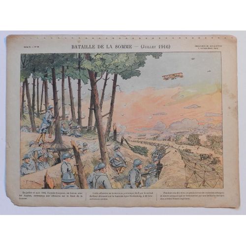 Affiche Bataille De La Somme Juillet 1916 (Imagerie Quantin)