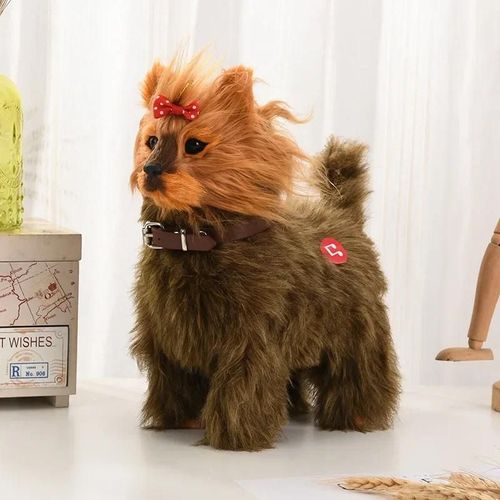 Nouvelle Simulation Électrique Chien De Compagnie Commande Vocale Marche Hochant La Musique Tactile Robot Animal En Peluche Animal De Compagnie Jouet Pour Enfants Cadeau.Shih Tzu.