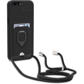 Coque Iphone 8 Plus/7 Plus/6s Plus/6 Plus, Collier Pour Colliers De Cellulaire, Cover De La Case-Noir