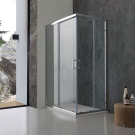 PAROI DE DOUCHE VERRE DÉPOLI 6 MM CARRÉ 70X70 COULISSANTE | GIADA - Bricolage