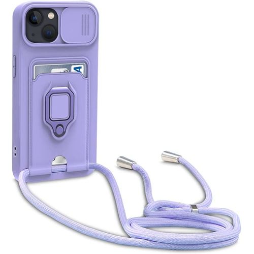 Coque Iphone 13, Collier Pour Colliers De Cellulaire, Cover De La Case-Pourpre