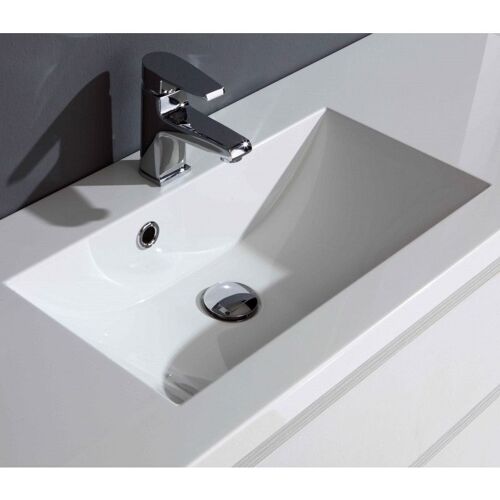 MEUBLE DE SALLE DE BAINS MODERNE 90 cm AVEC TIROIRS MANHATTAN BLANC