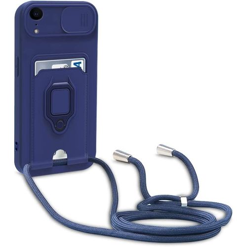 Coque Iphone Xr, Collier Pour Colliers De Cellulaire, Cover De La Case-Bleu