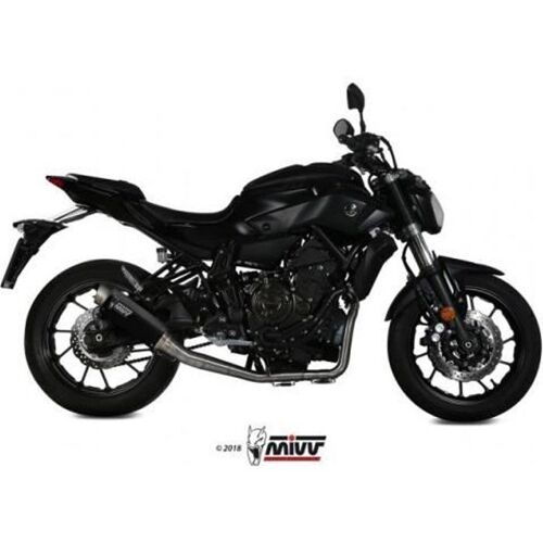 Ligne Complète Mivv Gp Pro Inox Silencieux Inox Black Satin/Casquette Inox Yamaha Mt-07