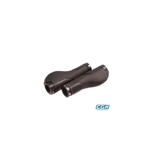Poignee Vtt Clarks Lock On Double Ergonomique Noir 130mm Avec Bouchon (Pr)