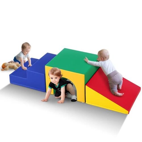 Tunnel D'escalade - Vevor - Jeu Pour Tout-Petits Blocs D'escalade En Mousse Escaliers Et Rampe, Tunnel 500x500x267x130mm