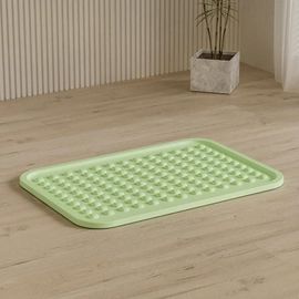 Toilettes Pour Chats,Grande Capacité,Semi-Fermées,En Plastique,Anti-Éclaboussures,Bac À Litière Pour Chat,Grand Mac,Plateau Surdimensionné Pour Chat,Fournitures Pour Animau.Cat Pedal-Green.