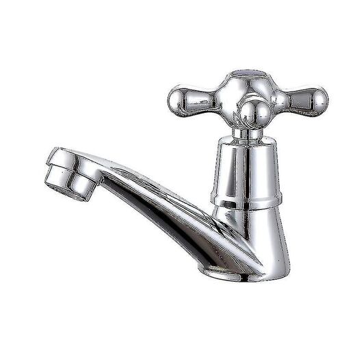 Robinet d'eau froide unique robinet, chrome simple robinet froid lavabo robinet robinet, pour la maison salle de bain WC lavabo cuisine