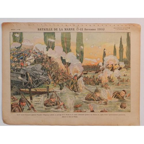 Affiche Bataille De La Marne 7-12 Sept 1914 (Imagerie Quantin)