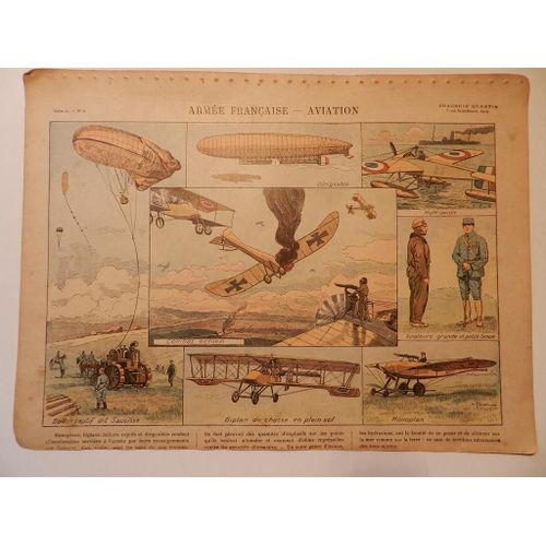 Affiche Armée Française - Aviation (Imagerie Quantin)