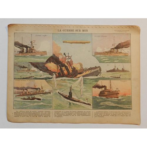 Affiche La Guerre Sur Mer (Imagerie Quantin)