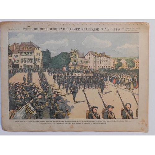 Affiche Prise De Mulhouse 7 Aout 1914 (Imagerie Quantin)