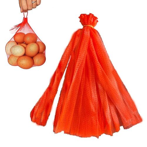 100pcs Filet En Nylon En Maille Réutilisable Avec Fermetures De Style Boucle, 30cm Rouge