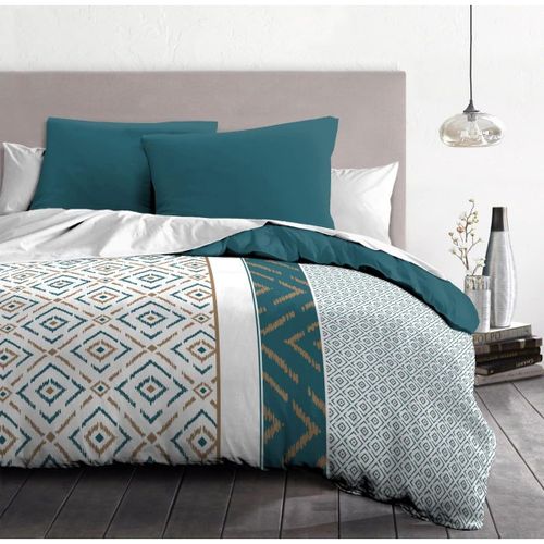 Parure De Couette 240x260 Ethno Bleu Canard