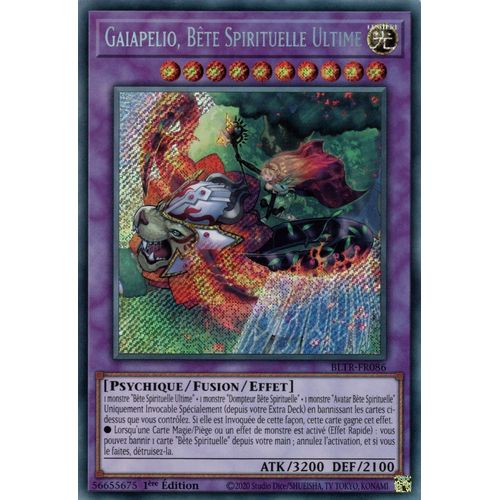 Gaiapelio, Bête Spirituelle Ultime - Bltr-Fr086 - Yu-Gi-Oh ! Secrète Rare