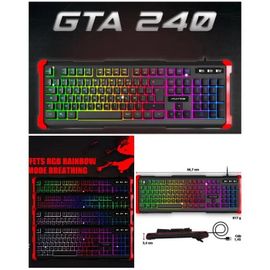 Clavier gaming semi-mécaniques - GAMER PRO-ULTIMATE ¿ GTA240 - RGB - USB ¿ Filaire