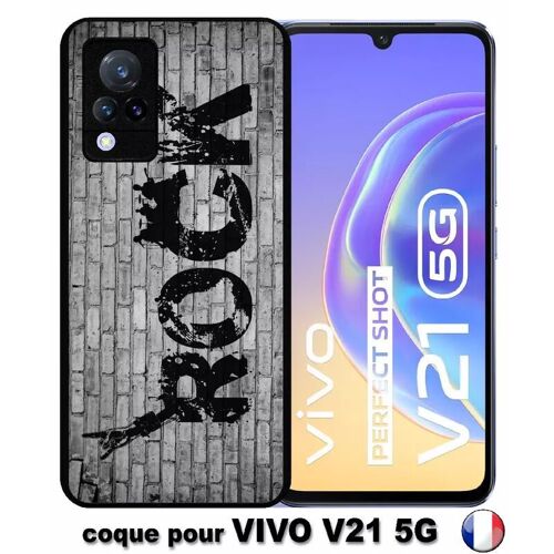 Coque pour vivo v21 4g/5g - rock street - silicone - noir