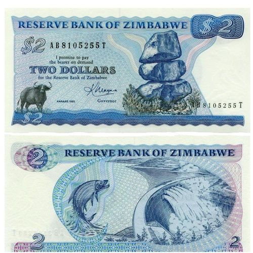 Billet Zimbabwe 2 Dollar