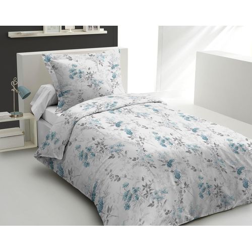 Kalanka-| Housse De Couette - 2pièces | 100% Coton - 57 Fils | 1 Personne - 140 X 200 Cm | Pompadour Bleu