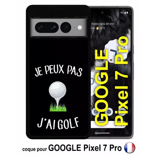 Coque pour google pixel 7 pro - je peux j ai golf fond noir - silicone - noir