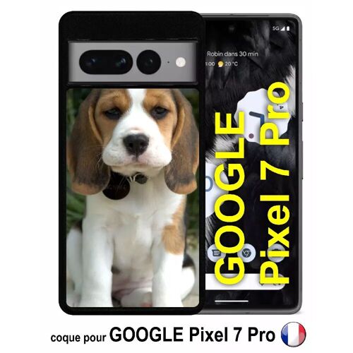 Coque pour google pixel 7 pro - chien mignon - silicone - noir