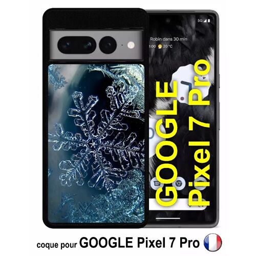 Coque pour google pixel 7 pro - flocon de neige eau - silicone - noir