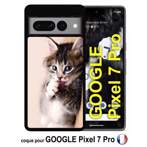Coque Pour Google Pixel 7 Pro - Chaton Tout Mignon - Silicone - Noir