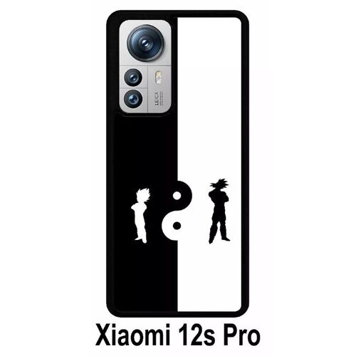 Coque pour xiaomi 12s pro - ying yang manga dbz - silicone - noir